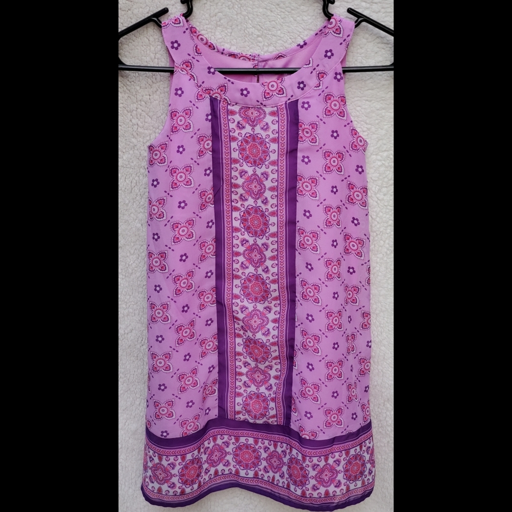 Girls Purple & Pink Sleeveless Dress - Like New!